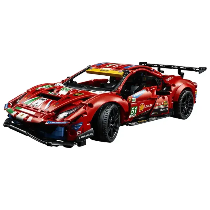 لگو ماشین مسابقه 1677 تکه فراری FERRARI 488 GTE کد  7442441