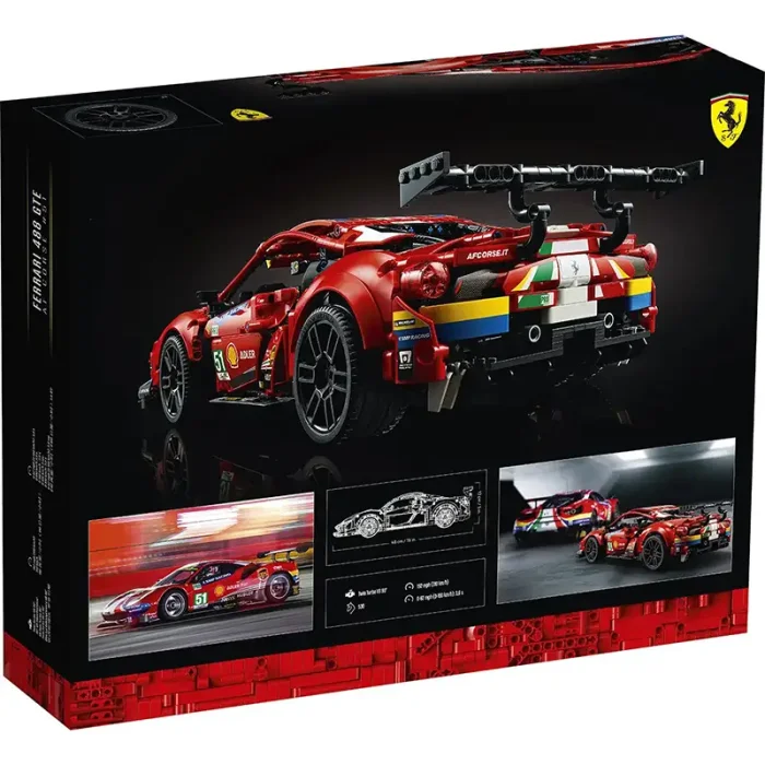لگو ماشین مسابقه 1677 تکه فراری FERRARI 488 GTE کد  7442441