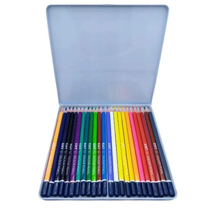 مداد رنگی 24 رنگ KMT جعبه فلزی طرح پری دریایی کد P/99764324/B