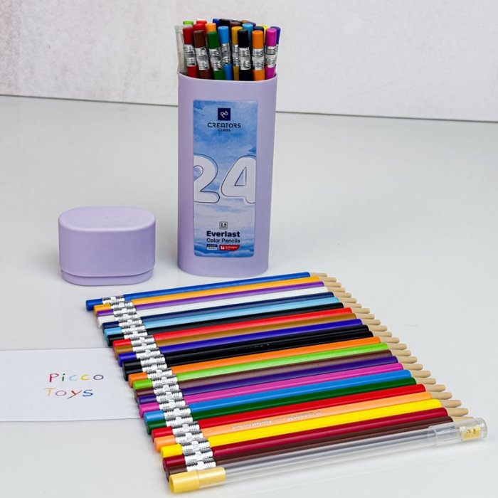 مداد رنگی اتودی 24 رنگ CREATOR با تراش کد CP2624