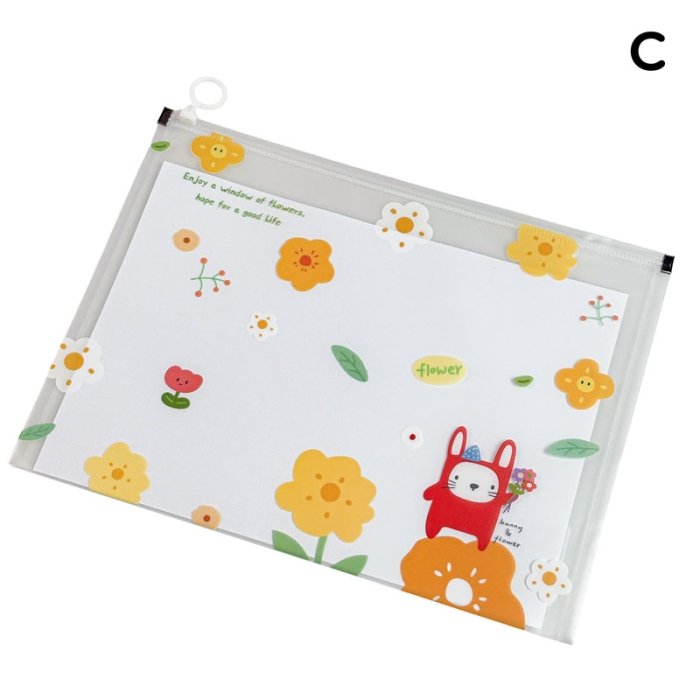 کاور A4 زیپدار فانتزی طرح گل کد DLL230