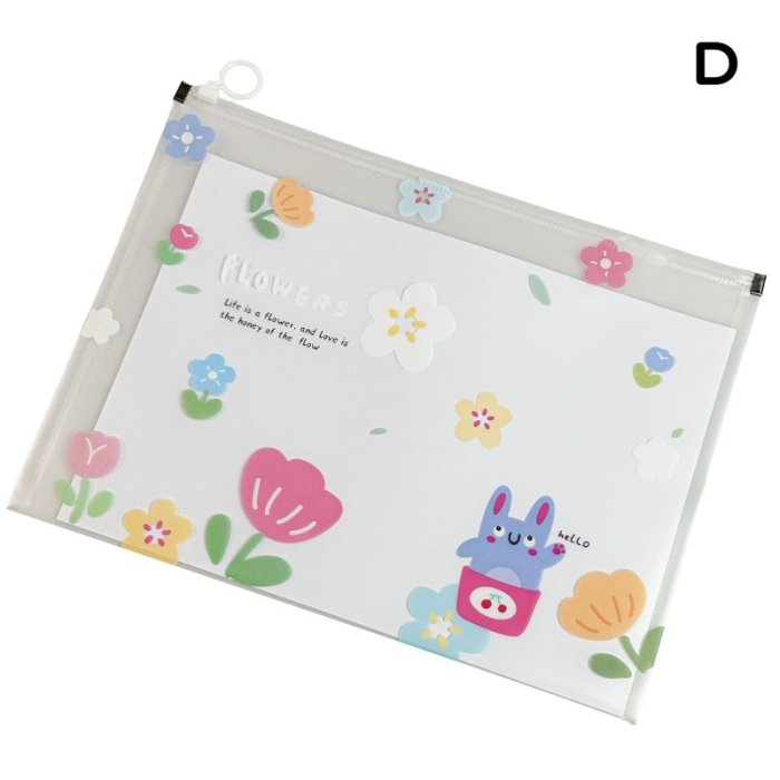 کاور A4 زیپدار فانتزی طرح گل کد DLL230