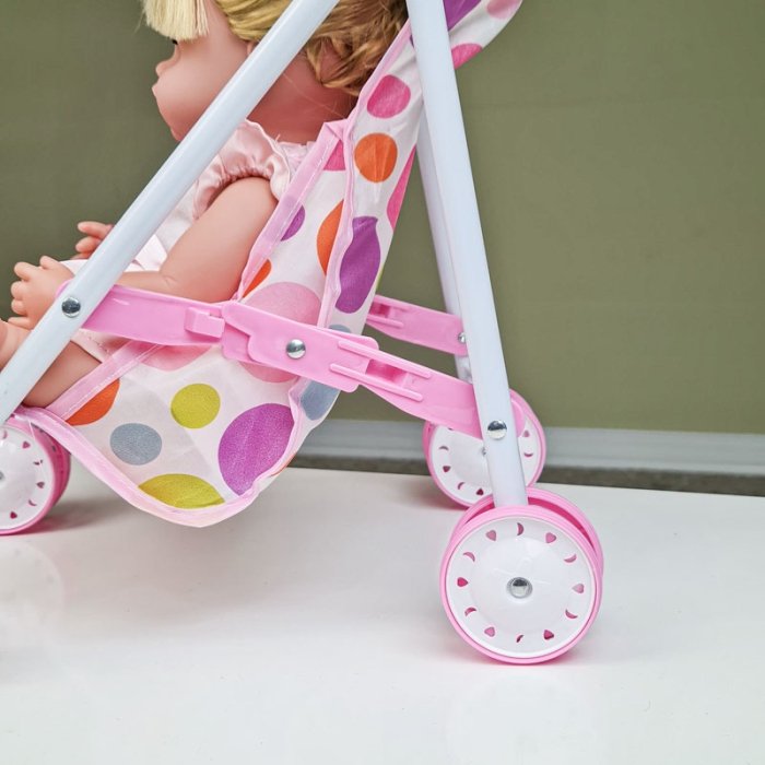 کالسکه عروسک خال خالی کد 45809