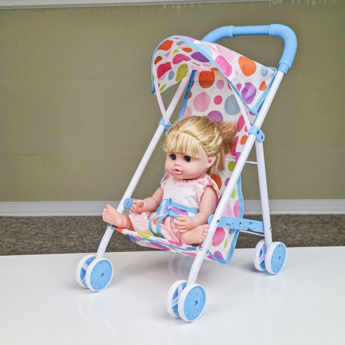 کالسکه عروسک خال خالی کد 45809