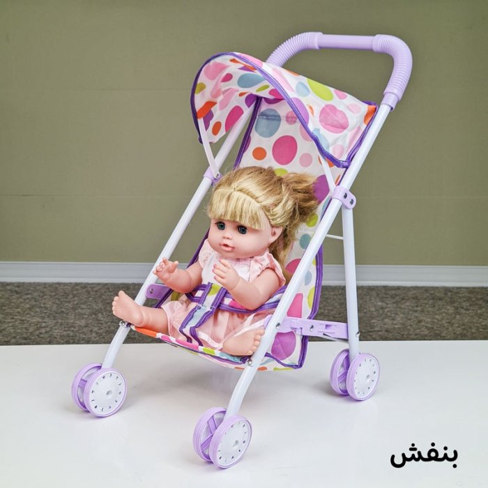 کالسکه عروسک خال خالی کد 45809