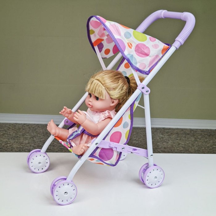 کالسکه عروسک خال خالی کد 45809