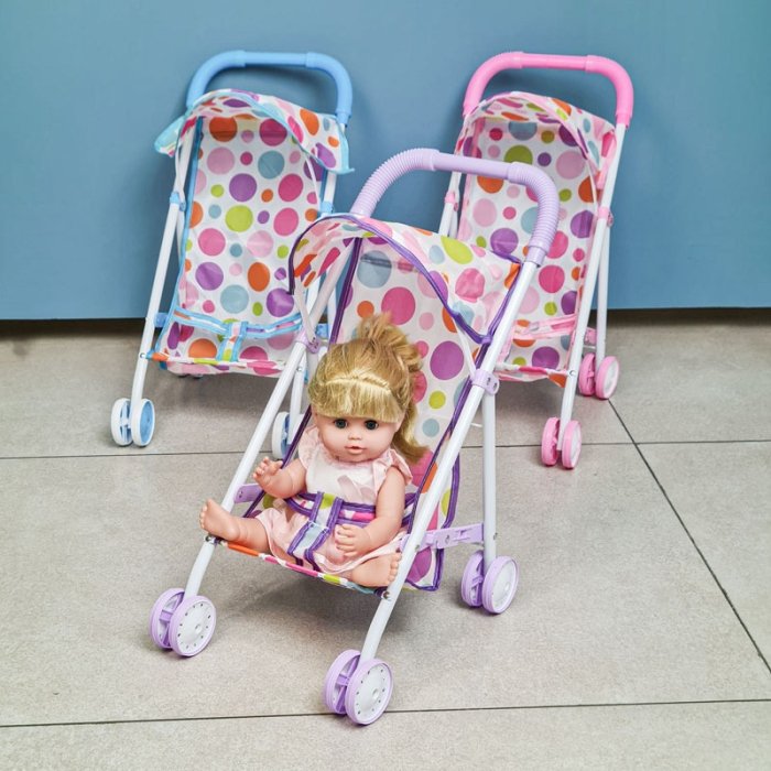 کالسکه عروسک خال خالی کد 45809