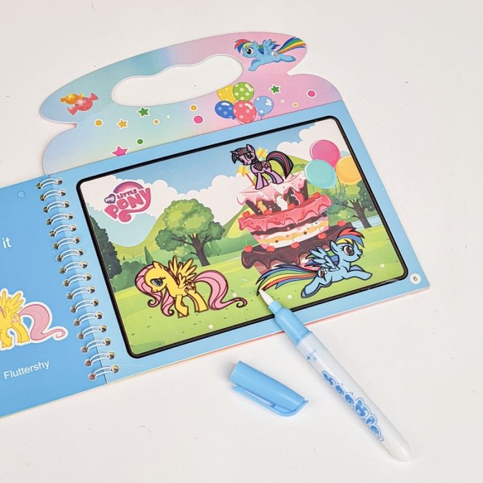کتاب جادویی رنگ آمیزی با آب (مجیک واتر) مدل پونی کد BH212