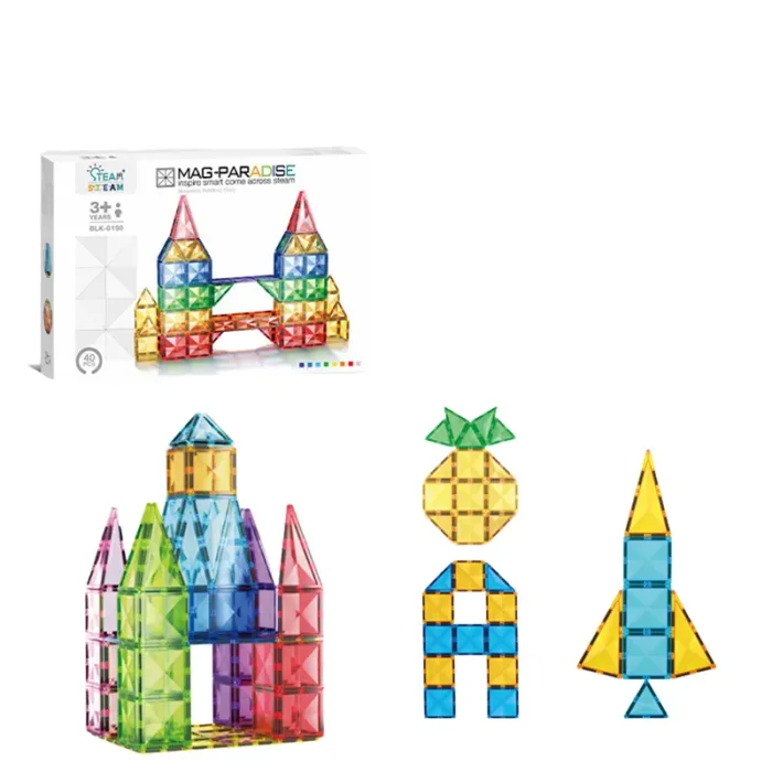 اسباب بازی کاشی مغناطیسی 40 تکه کد BLK3098