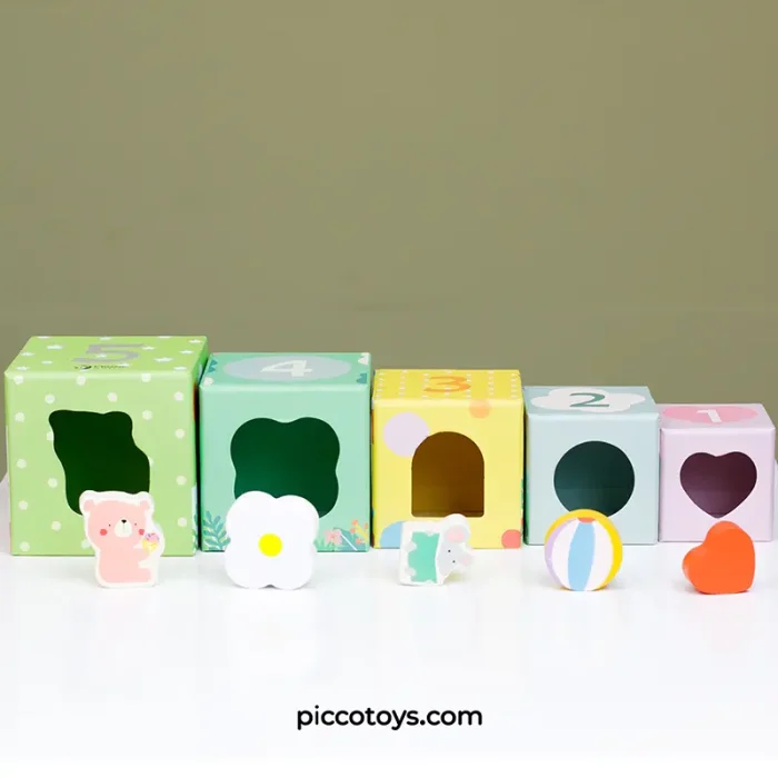 برج مکعب هوش چوبی کلاسیک ورلد classic world Forest Stacking Cubes کد 20222