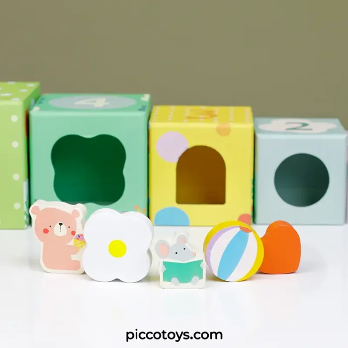 برج مکعب هوش چوبی کلاسیک ورلد classic world Forest Stacking Cubes کد 20222