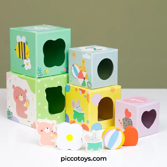 برج مکعب هوش چوبی کلاسیک ورلد classic world Forest Stacking Cubes کد 20222
