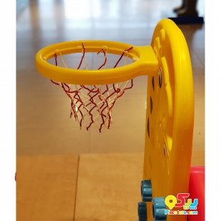 سرسره کودک 3 پله موجدار زرافه با حلقه بسکتبال مدل 5028