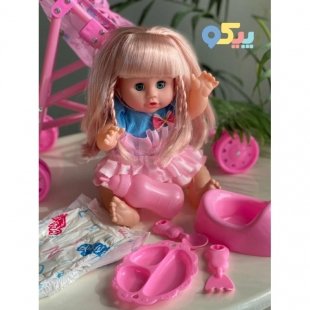 خرید عروسک دخترانه جیشی با کالسکه