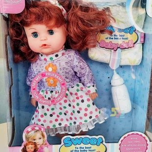 عروسک دخترانه جیشی با لباس صورتی کد hx3594