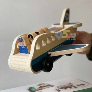 هواپیما اسباب بازی چوبی کلاسیک ورلد