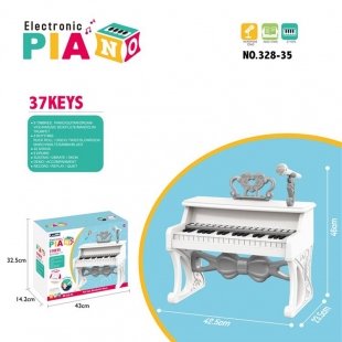 پیانو اسباب بازی سفید با میکروفن اسباب بازی کد 35-328
