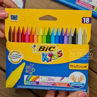 مداد شمعی 18 رنگ بیک BIC کد 0358
