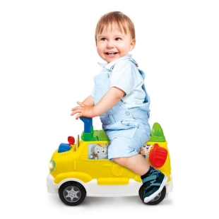 واکر موزیکال دو کاره کودک طرح ماشین همراه کارت آموزشی Winfun کد 000864