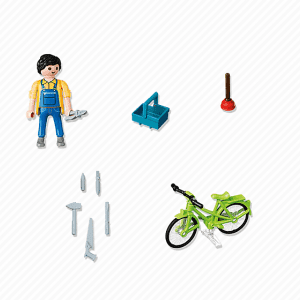 پسر دوچرخه سوار پلی موبيل مدل handyman with bike pm 4791