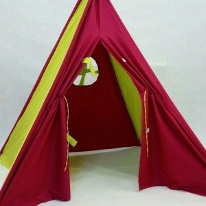 چادرک چهار ضلعی پنجره دار قرمز choobin