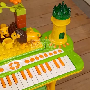 پیانو اسباب بازی سبز با میز بازی