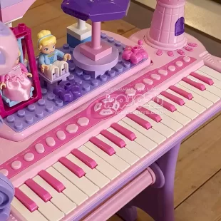 پیانو اسباب بازی صورتی با میز بازی
