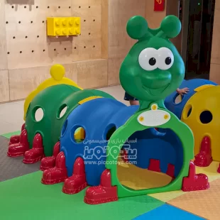 تونل هزارپا بدنه سبز آبی با سر سبز دم زرد کد P/5501/G