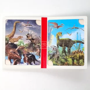 پازل کتابی چوبی مدل دایناسورها