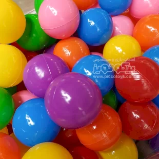 توپ بازی کودک کیفی رنگی بسته 100 تایی