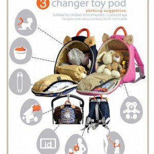 کیف لوازم نوزاد با غلاف pacapod مدل Changer Toy Pod 0206