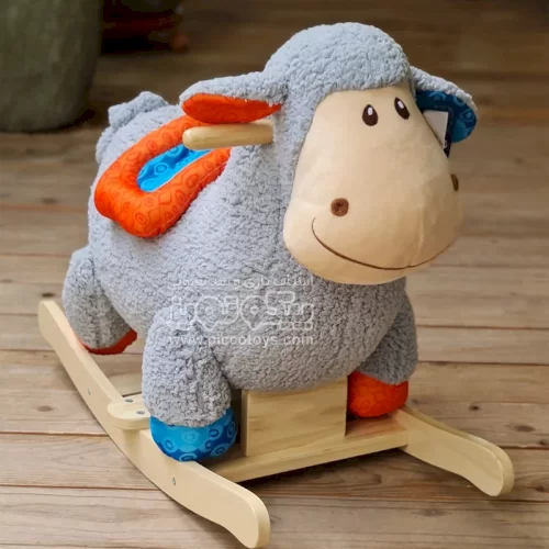 راکر کودک چوبی طرح گوسفند