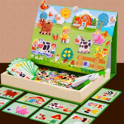 پازل مگنتی وایت برد مدل مزرعه  کد JHTOY233