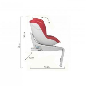 صندلی ماشین هوشمند Be Cool مدل I-SIZE700 رنگ  COEUR WHITE SERIES RED182