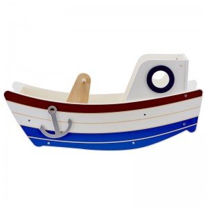 راکر چوبی کودک طرح قایق high seas rocker hape 0102