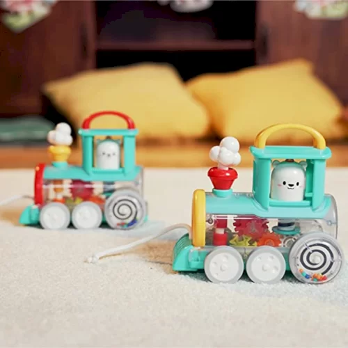 قیمت و خرید اسباب بازی نخ کش موزیکال Huile Toys مدل قطار