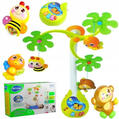 آویز تخت موزیکال نوزاد  هولی تویز Huile Toys مدل P/818/A