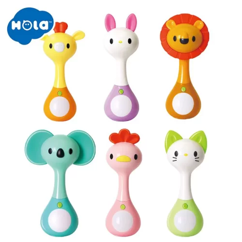 جغجغه کودک موزیکال نوزاد هولی تویز Huile Toys  طرح حیوانات کد 3134