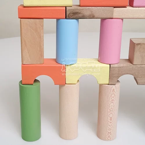 بازی فکری بلوک چوبی خانه سازی 30 تکه