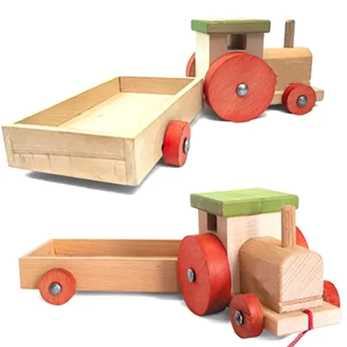 اسباب بازی چوبی کشیدنی مدل تراکتور