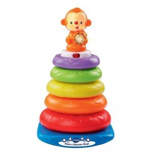 جورچین و حلقه هوش میمون موزیکال وی تک Stack Discover Rings 166303 vtech