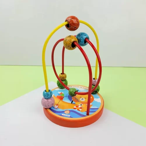 اسباب بازی میله و مهره‌ی چوبی مدل  شیر ماهیگیر کد P/0198/D