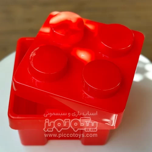 باکس اسباب بازی طرح لگو رنگ قرمز
