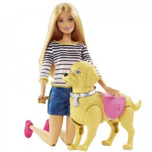 عروسک با سگ کثیف کن barbie dwj68