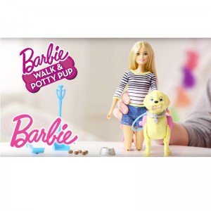 عروسک با سگ کثیف کن barbie dwj68