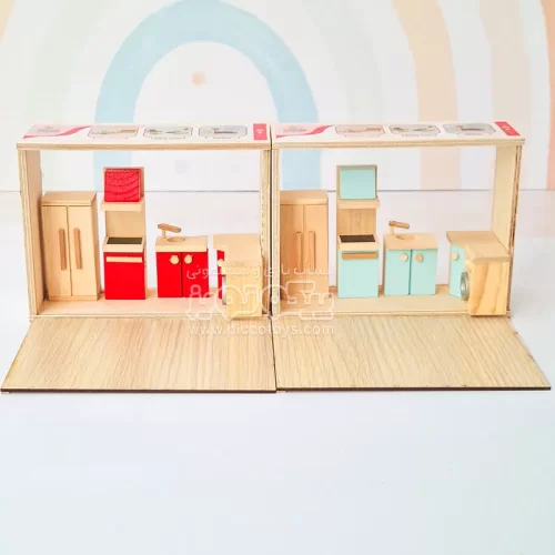 اسباب بازی چوبی ست وسایل خانه عروسکی مدل آشپزخانه کد 4266599