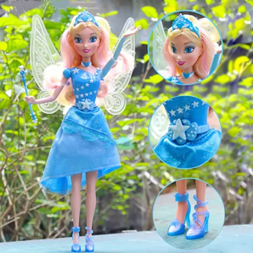 عروسک دخترانه فرشته دندان TWINKLE با لباس آبی کد 85001