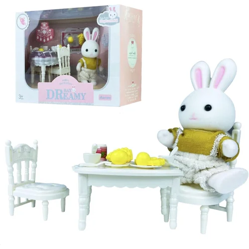 اسباب بازی ست خرگوش مینیاتوری به همراه میز ناهار خوری BAY DREAMY کد 66213