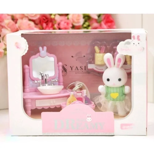 اسباب بازی ست خرگوش مینیاتوری به همراه سرویس بهداشتی BAY DREAMY کد 66215