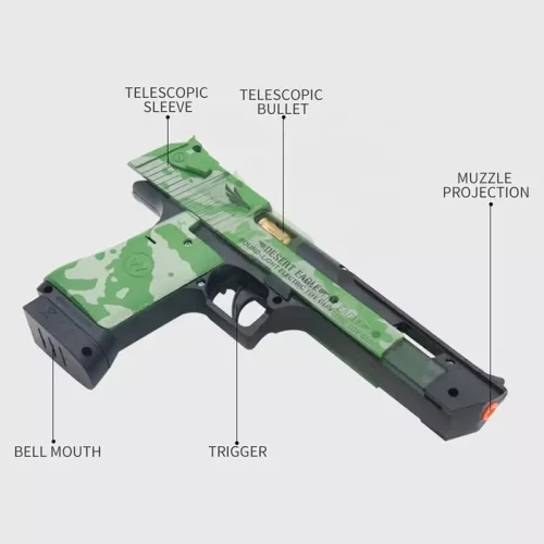 تفنگ اسباب بازی لیزری رنگ ارتشی کد 818033Y